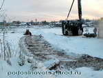 Строительство моста через реку Юг в пгт.Подосиновец Кировской области. Новое направление дороги